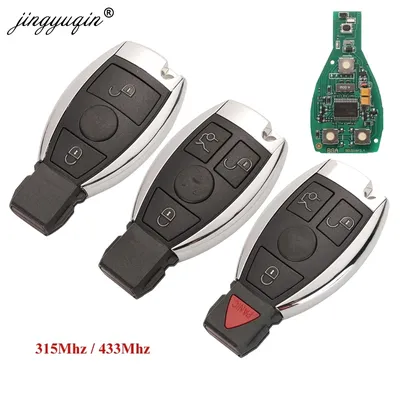 jingyuqin 5pcs 2/3 Button Remote Car Key Fob Replace For Mercedes for Benz year 2000+ NEC&BGA Entry
