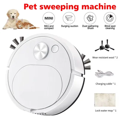  4000Pa Staubsauger 3-in-1-Kehrroboter, extrem leise 50 dB automatische Anpassung für Teppiche, Hartböden, Tierhaare, Heimbüro  Image