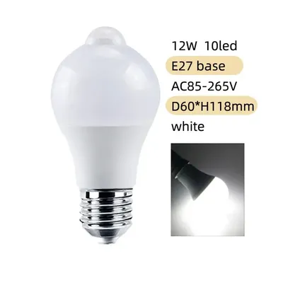 E27 LED Motion Sensor Bulb LED Lamp B22 PIR Sensor Light Bulb Auto ON/OFF Night Light For Porch Stairs Garage Security Lights