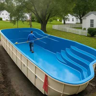 Custom Large Family Home Villa FRP Outdoor Swim Spa Pool Durable Fiberglass Inground Swimming Pool