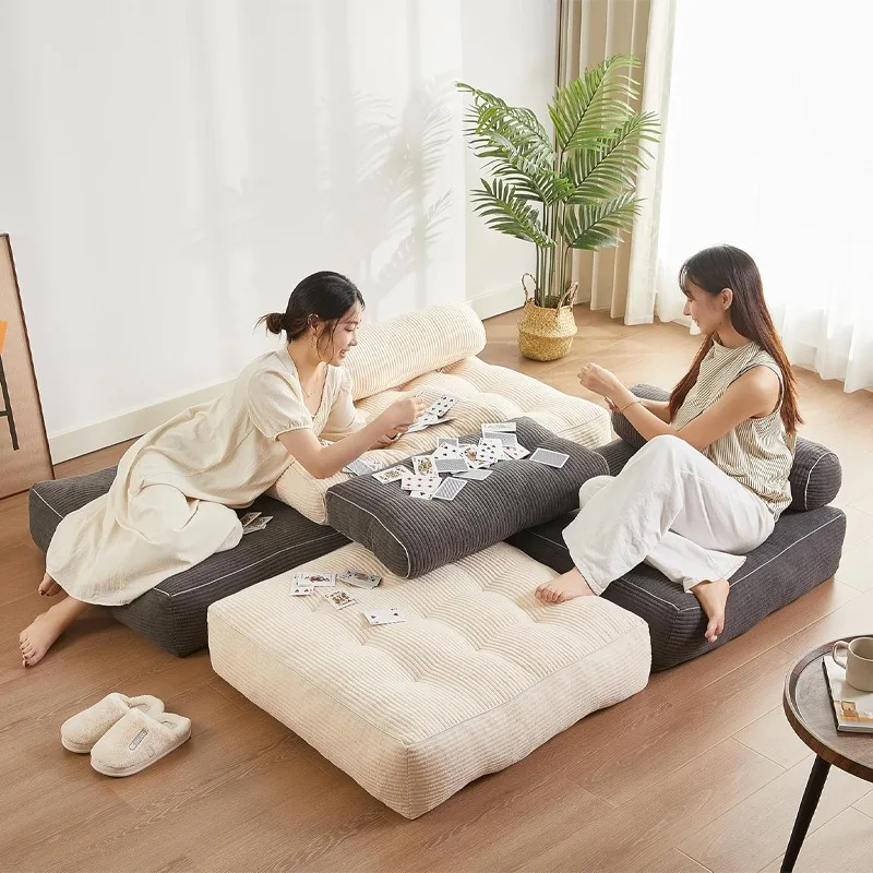 Cord-Tatami-Schlafsofa, ergonomisches Design, Schlafsofa, multifunktionale Einzelsofas, Wohnzimmer, bequeme Wohnmöbel