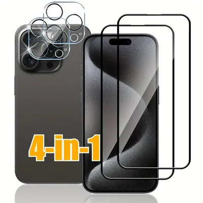 4-in-1 Full Cover Displayschutzfolie für iPhone 17 16 15 14 Pro Max 17 Air Camera Lens Film für iPhone 13 12 11 Pro 16e 15 14 Plus