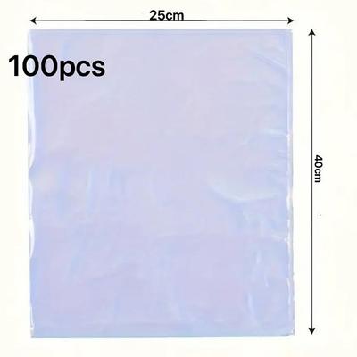 100PCS Heat Shrink Wrap Bags, Clear Shrink Film Bags for Shoe Storage, Gift Baskets, Boxes, Packaging Supplies, Transparent Sealing Film for Heat Sealer