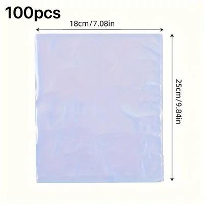 100PCS Heat Shrink Wrap Bags, Clear Shrink Film Bags for Shoe Storage, Gift Baskets, Boxes, Packaging Supplies, Transparent Sealing Film for Heat Sealer