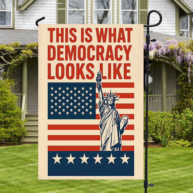 No Kings Protest Garden Flag 12 x 18 Inch Yard Flags, Small Garden Flags for Outside, Outdoor Flags, Holiday Garden Flags for All Seasons