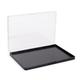 Snowso Large Empty Magnetic Eyeshadow Palette with Transparent Top, Travel Makeup Organizer with 40 Self Adhesive Metal Stickers to DIY Your Own Powder Palette (Large