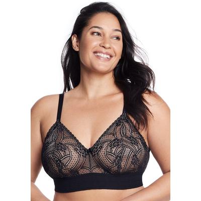 Plus Size Women's Glamorise® Bramour Gramercy Luxe Lace Bralette by Glamorise in Black (Size 34 DD)