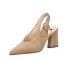 Slingpumps HÖGL "Högl Pumps Veloursleder", Damen, Gr. 37, grau (taupe), Veloursleder, elegant, Schuhe