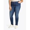 Skinny-fit-Jeans TOMMY HILFIGER CURVE "CRV DNM BLACK HARLEM U SKINNY HW", Damen, Gr. 48, N-Gr, blau (new doreen), Denim/Jeans, Obermaterial: 92% Baumwolle, 6% Elastomultiester, 2% Elasthan, unifarben, casual, Jeans, in großen Größen