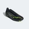 Fußballschuh ADIDAS PERFORMANCE "F50 LEAGUE LACELESS FIRM/MULTI-GROUND BOOTS", Gr. 48, schwarz (core schwarz, iron metallic, lucid lemon), Synthetik, Textil, sportlich, Schuhe, geeignet für Rasen- und Kunstrasenplätze