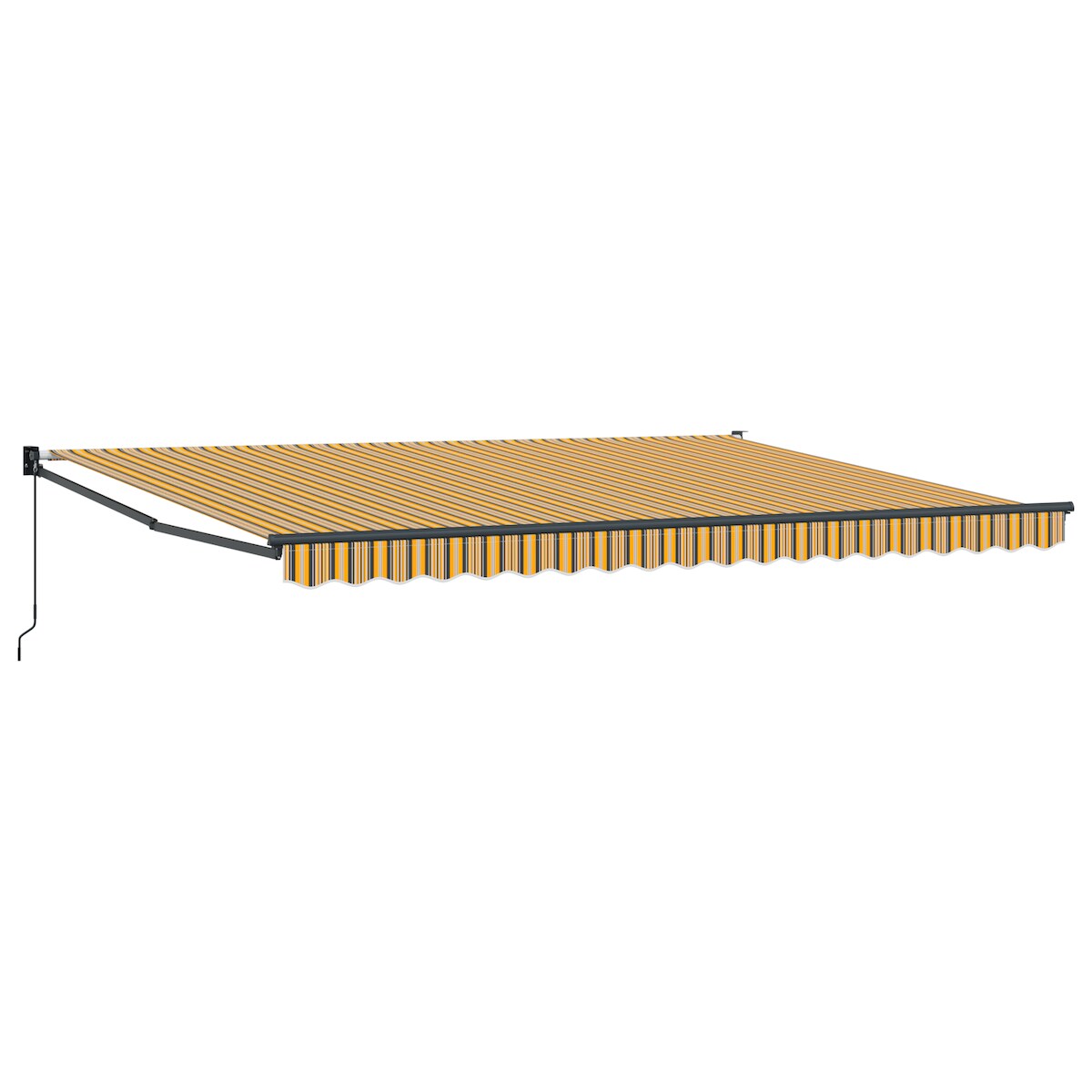 vidaXL manuelle einziehbare Markise Multicolor-Streifen 450x300 cm Image