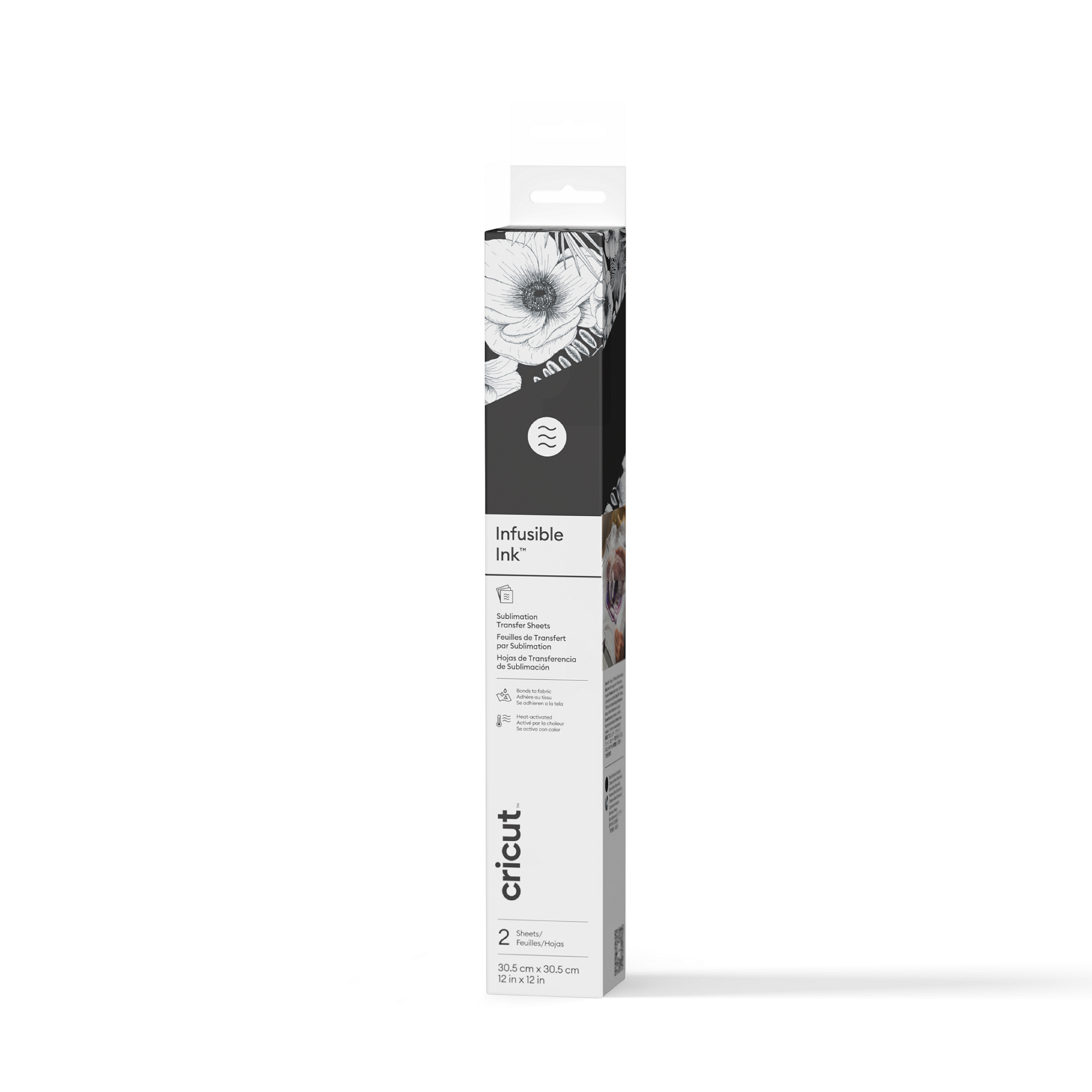 Cricut Infusible Ink Transfer Sheet Patterns | Black Botanicals | White/Black