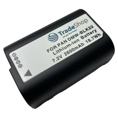 Trade-shop - Li-Ion Akku 7,2V / 2600mAh kompatibel mit Panasonic Lumix DC-G9 ii DC-GH6 Ersatz für Image