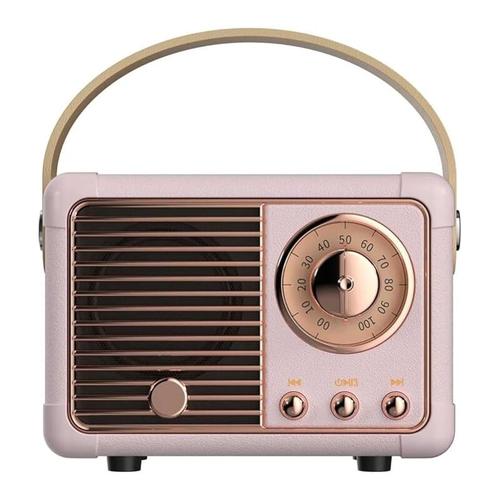 Bluetooth Lautsprecher Klein Retro Tragbarer Party-Lautsprecher für drinnen und draußen Kawaii