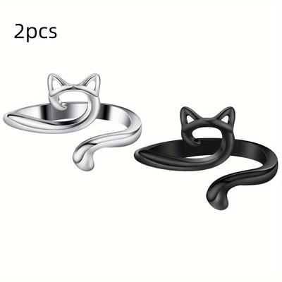TEMU 2/3pcs Adjustable Crochet Loop - Yarn Guide Finger Clip For Faster Weaving Speed, Silvery/black, Suitable For Yarn Crochet Image