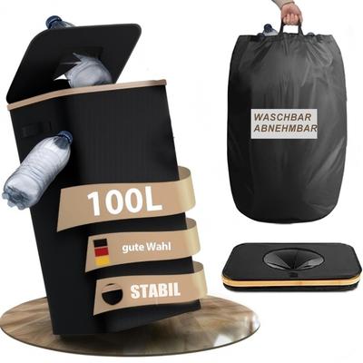 TEMU -liter Bottle Collection Container With Lid And Detachable Carrying Bag - Extra Large - Bottle Collection Container - Bottle Storage (black) Image