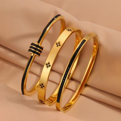 TEMU 3pcs Waterproof And Hypoallergenic Bracelets Suitable For Men And Women. Fashion Jewelry For Parties, Events, And Everyday Wear. Image