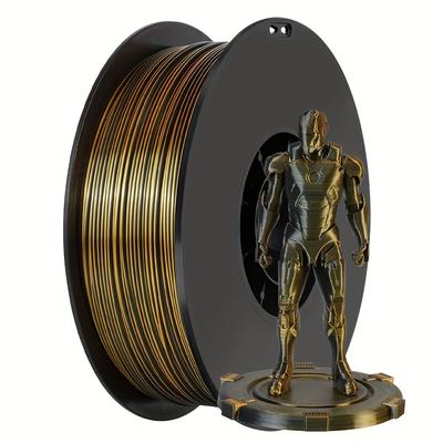 TEMU 1kg Dual-tone Black & .75mm Pla Filament For 3d Printing - High-quality Material, 1000g Spool 3d Printer Filament Refills, Precision Printing | Glossy 3d Prints | Highquality Spool Image