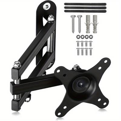 TEMU 1 Set Tv Monitor Wall Mount For 15-32in Vesa 75/ 100 Adjustable Sturdy Construction, 15-32 Inch Monitor Tv Wall Bracket, Monitor Wall Bracket Can Rotate And Tilt, Vesa 75/ 100, Tv Wall Bracket