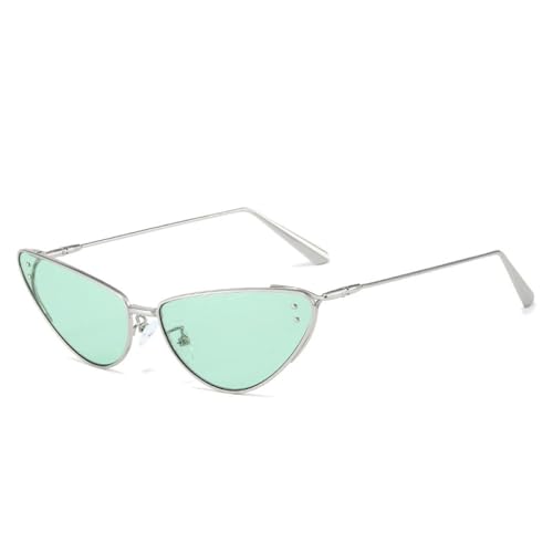 Metal Sexy Cat Eye Women's Sunglasses Luxury Pink Sunglasses Fashion Small Frame Black Glasses Shades