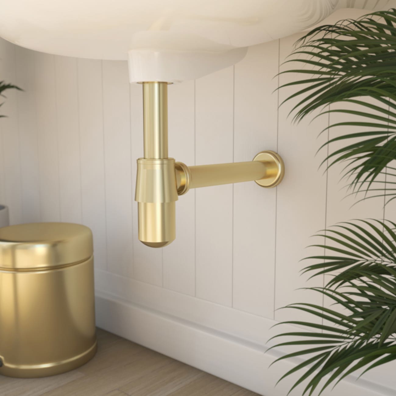 Randolph Morris Brass Bathroom Bottle P Trap RMTB-PTRAP2-BB