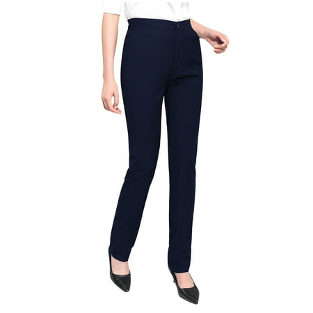 Summer Pants for Women High Waist Pants Attire for Women Fall Womens Clothes Split Leg Business Clothes Business Casual Casual Rompers Softball Training Dress Navy L