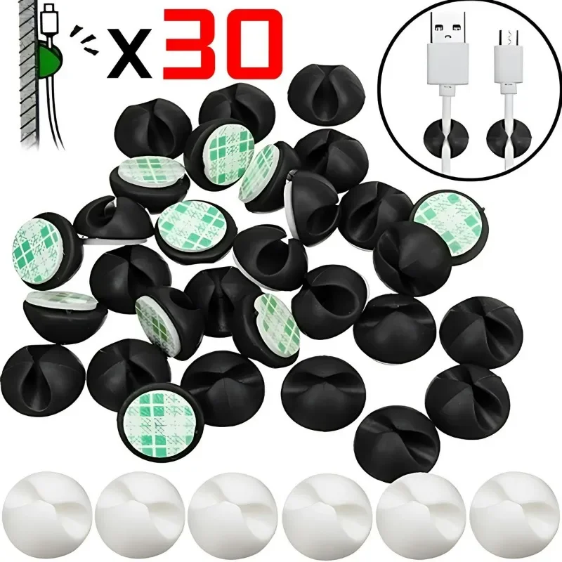 Kabel clip Wickler Auto Organizer Runde Ladegerät Kabel clips Schreibtisch ordentlich Management Draht Kleber Halter Klemme in Home-Office-Auto Image