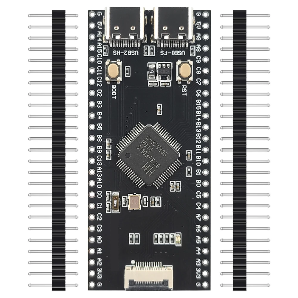 CH32V305 Entwicklungsboard Mindestsystem RISC-V Open Source 8MHz Kernplatine FPC 12PIN CH32V305RBT6 Dual TYPE-C Image