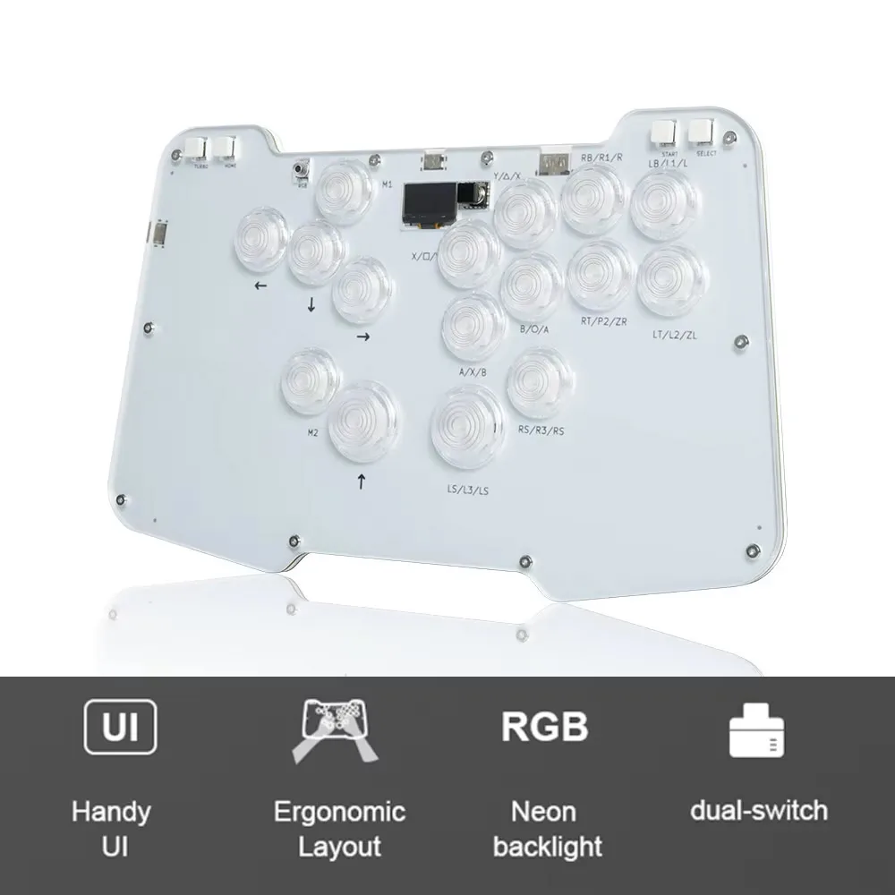 Duelpad Zen16 Fightstick Arcade Joystick für PC/PS4 Controller Hitbox Tastatur für Steam/Switch Image