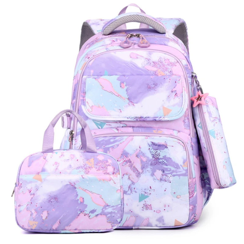 3 pièces/ensemble enfants école sac à dos pour filles garçons sac à déjeuner sac à crayons ensemble primaire moyen lycée sacs étudiants Bookbag