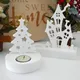 Christmas Series Candle Holder Silicone Mold DIY handmade 3D Gypsum Crafts Tea Light Candlestick Ornament Resin Mould Home Decor
