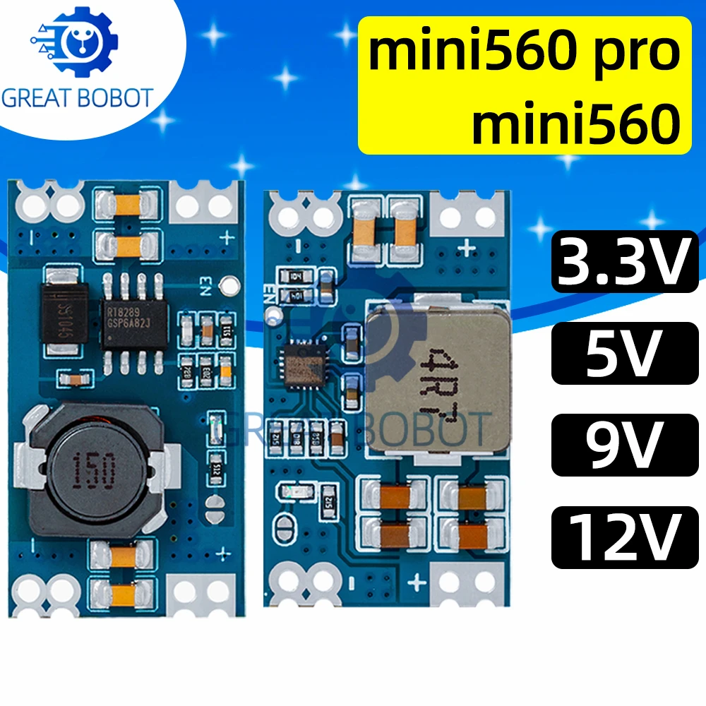 Mini560 5A DC – DC-Wandler: Step Down auf 3,3 V, 5 V, 9 V, 12 V Spannungsregler und Buck-stabilisiertes Stromversorgungsmodul Image