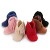 Baby Little Booties Vintage Quaste Anti-Rutsch-Sohle 0-18 Monate Mädchen PU-Baumwolle weicher Boden Prewalking-Schuhe für Jungen und Mädchen