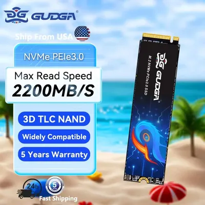 GUDGA SSD Internal Solid State Drive M.2 NVMe 128gb 256gb 512gb 2280 PCIe 3.0X4 Computer TLC For Gaming Computing