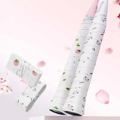 Panda Flower Badminton Grip Sweat-absorbent Handle Grip Badminton Sweatband Sticky Non-Slip Racket Grip Tape Outdoor Sports