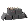 WOLTU 3/5 Stück faltbare Stoff-Aufbewahrungsbox mit Deckelgriffen, 20/27/36/51 l, große Box, Tasche, Korb, Organizer für Kleidung, Bettdecke, Spielzeugkiste