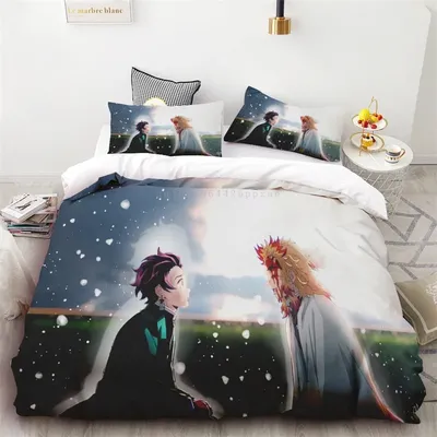 Bettbezug Dämonentöter: Kimetsu No Yaiba Kamado Tanjiro Anime Kindheitsanime Weich und bequem für Kinder und Erwachsene Image