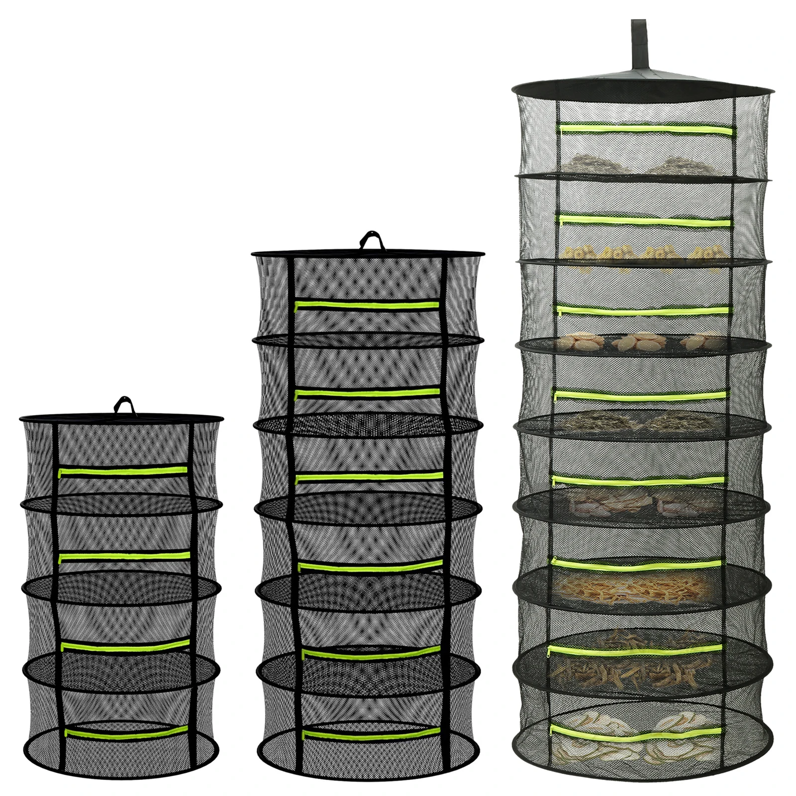 4/6/8 schicht Falten Kräuter Trocknen Rack Gemüse Blume Pflanze Trocknen Net Atmungsaktive Hängende Knospen Pflanzen Mesh Organizer Image