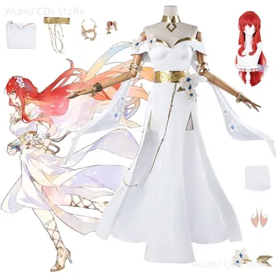 Spiel Honkai: Star Rail Tribios Cosplay Kostüm Perücke Big Tribios UniformHalloween Karneval Neues weißes Kleid Zubehör Prop Frau Image