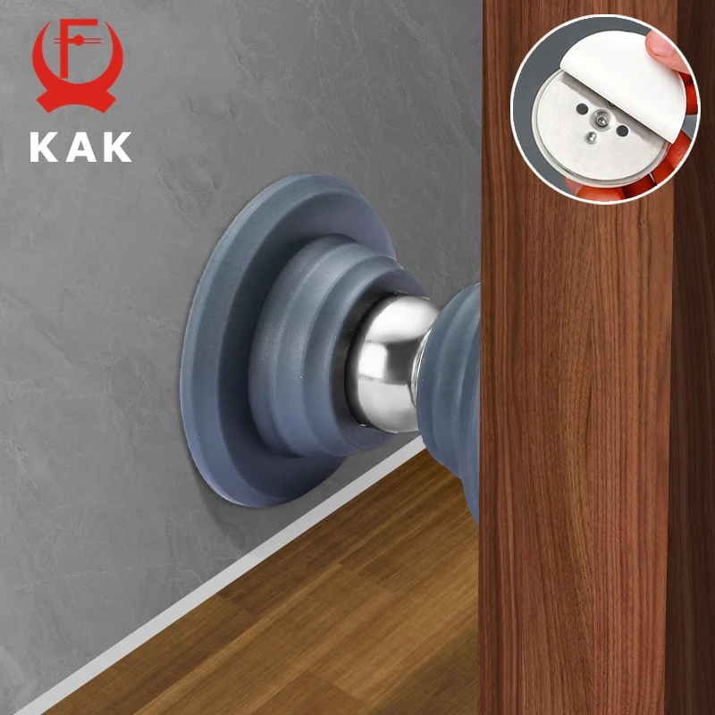 Kak silikon gummi tür stopper unlocher edelstahl tür stopper magnetischer tür stopper für veranda schlafzimmer stop tür beschläge