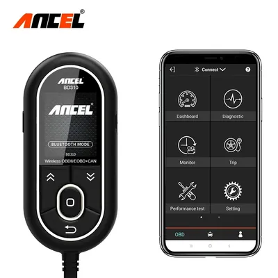ANCEL BD310 OBD2-Scanner-Diagnose 3-in-1-Bluetooth-Check-Engine-Codeleser für Android und iPhone für digitales Auto-Messgerät OBD2