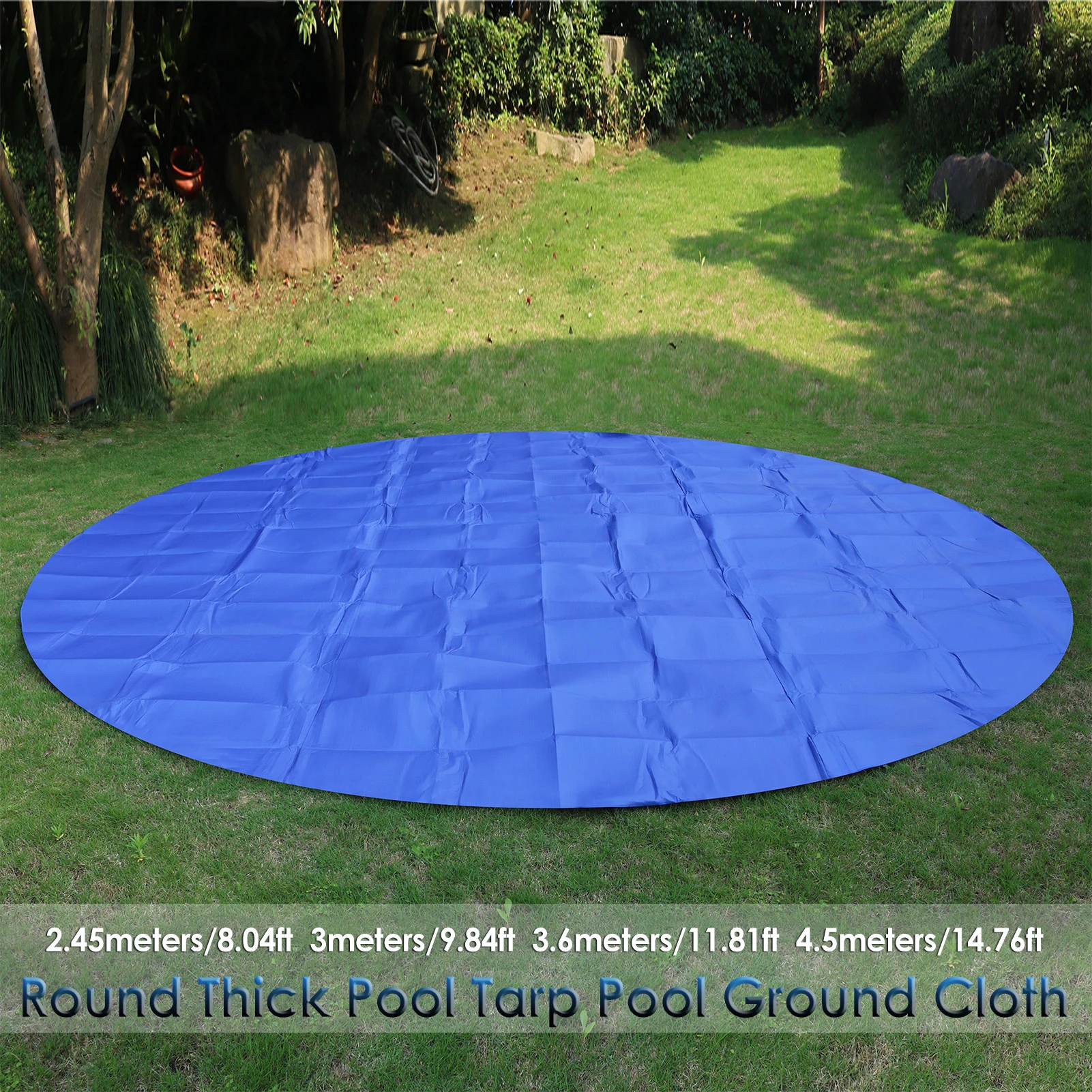 2.45/3/3.6/4.5 mètres piscine ronde étanche robuste sous piscine revêtement de sol tapis de piscine tapis de sol de piscine