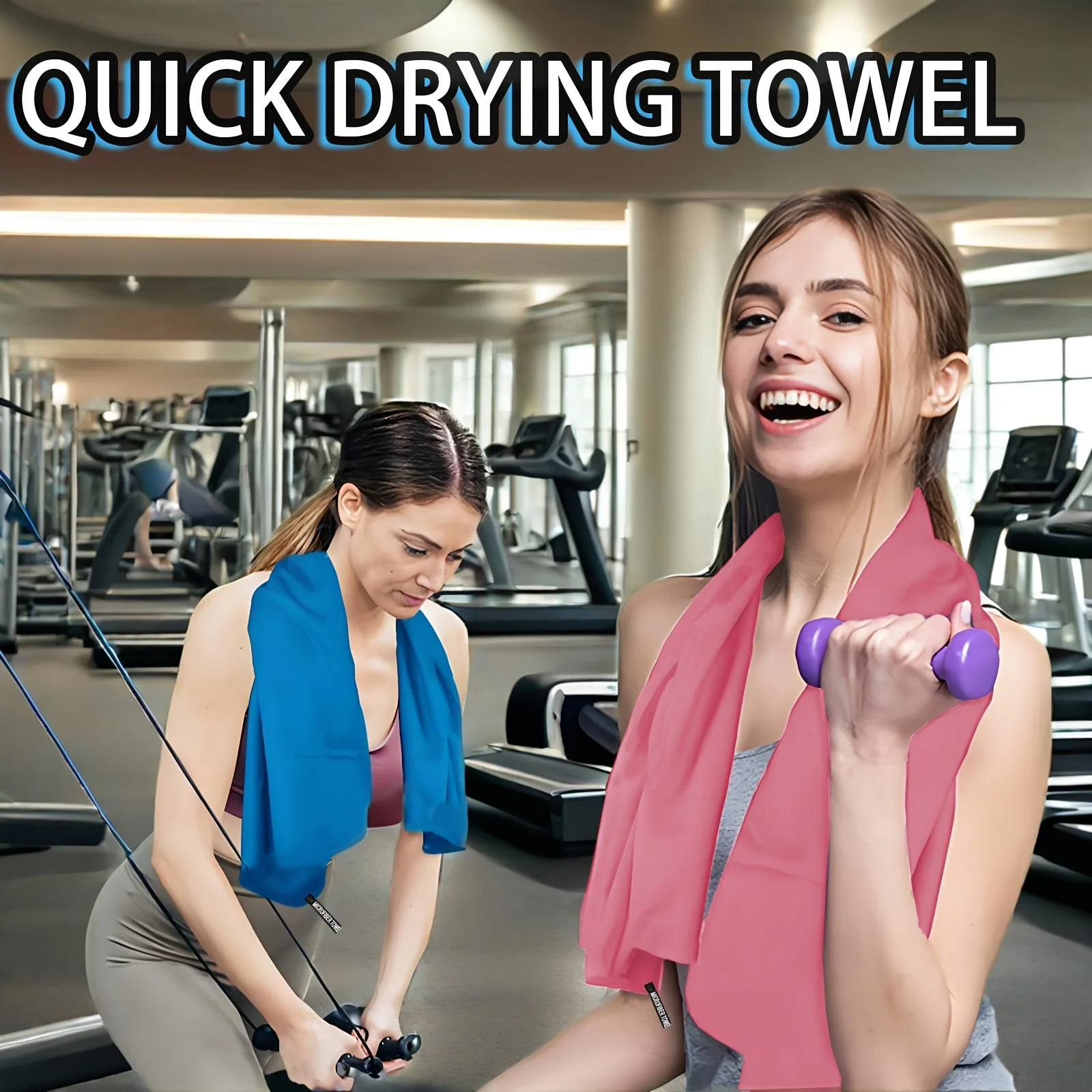 1 Stück Outdoor-Sport, schnell trocknend, schweißabsorbierend, weiches Handtuch, Mikrofaser-Strandtuch, weiches Reisehandtuch, leichtes Handtuch für Erwachsene Image