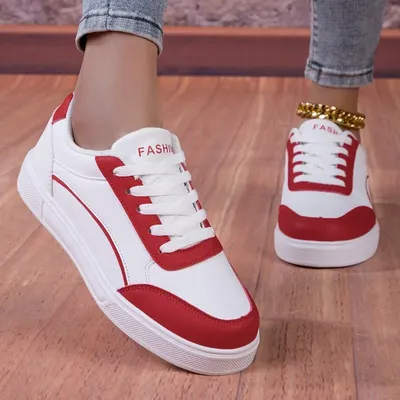 MAEDEF Women's Shoes Waterproof White Sneakers Wear Resistant Woman Skateboard Shoes Lace Up Sports Shoe Woman Vulcanize Shoes