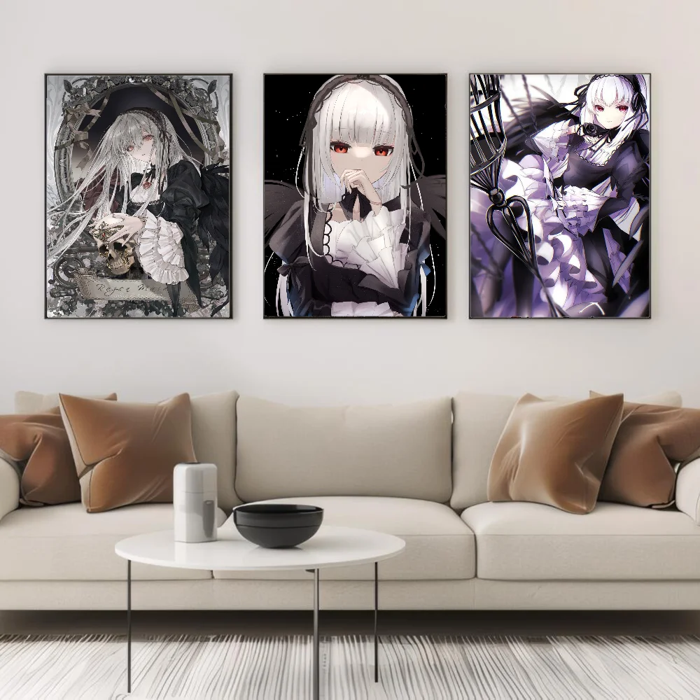 Suigintou Poster Aufkleber Kunst Wandmalereien Dekor Spielzimmer Dekor Geschenke Kawaii HD Malerei Katze Autos Image