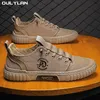 2025, frühjahr Neue Männer Casual Turnschuhe Gummi sohlen Anti-rutsch Verschleiß-beständig Sport Schuhe Atmungsaktive Leder Mode Wanderschuhe