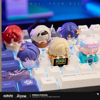 Offizielle Original Honkai Star Rail Acheron Argenti Marth 7th Dr Ratio Firefly Aventurin Keycap Cosplay Anime Spiel Keycap Geschenk Image