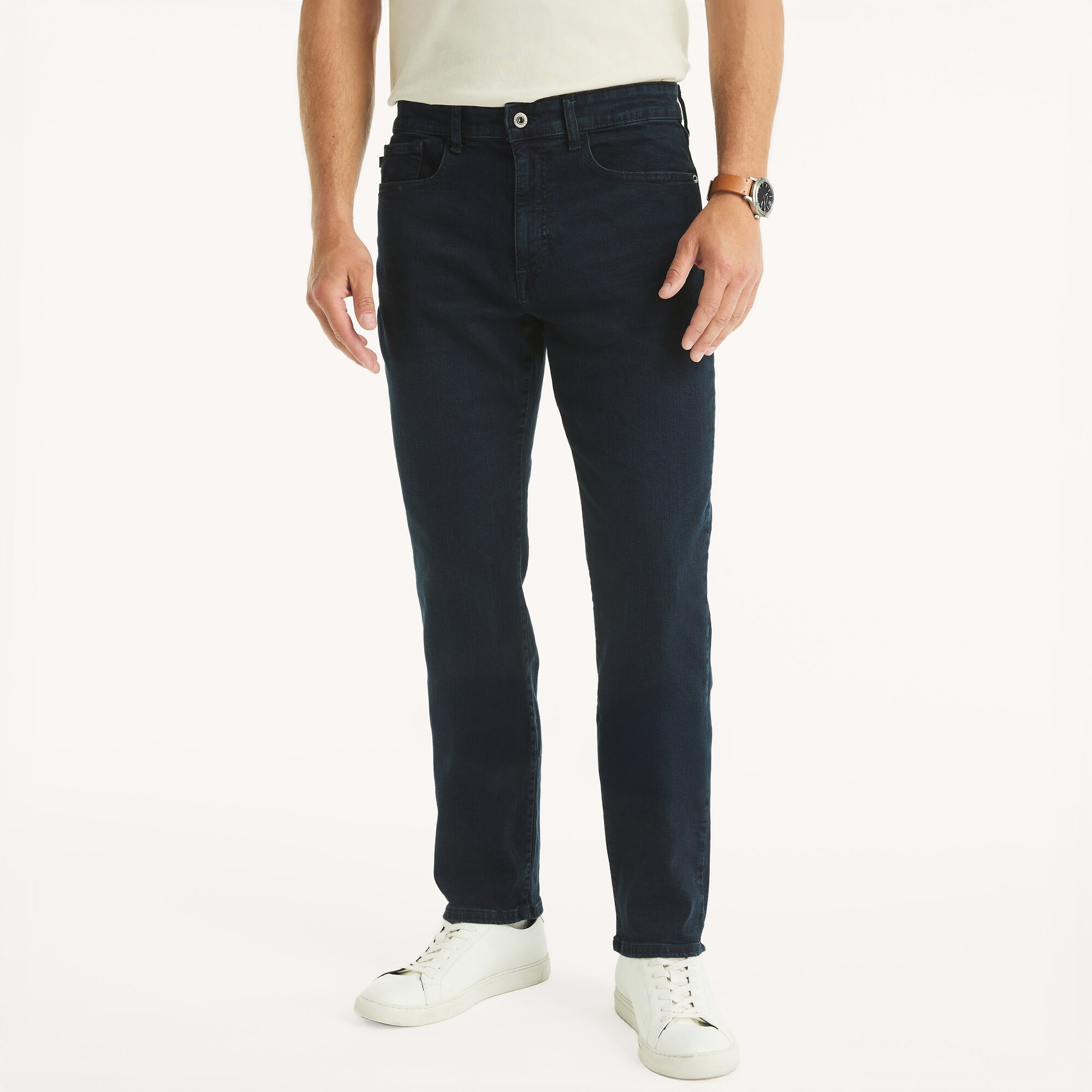 Nautica Men's Vintage Straight Stretch Denim 006 (New Black), 38x32