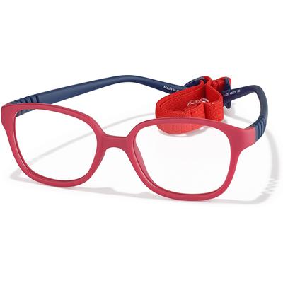Zenni Kids Square Glasses Red flexible Plastic Full Rim Frame