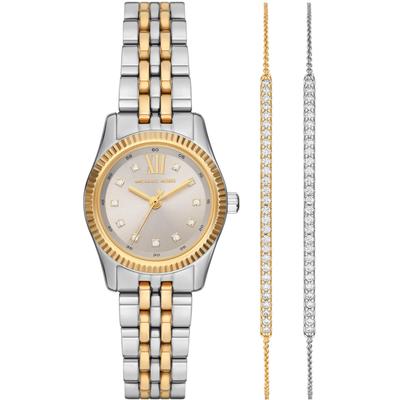 Quarzuhr MICHAEL KORS "PETITE LEXINGTON", silber (edelstahlfarben, goldfarben), Armbanduhren, Damen, Armbanduhr, Damenuhr, Edelstahlarmband, Ideal auch als Geschenk Image